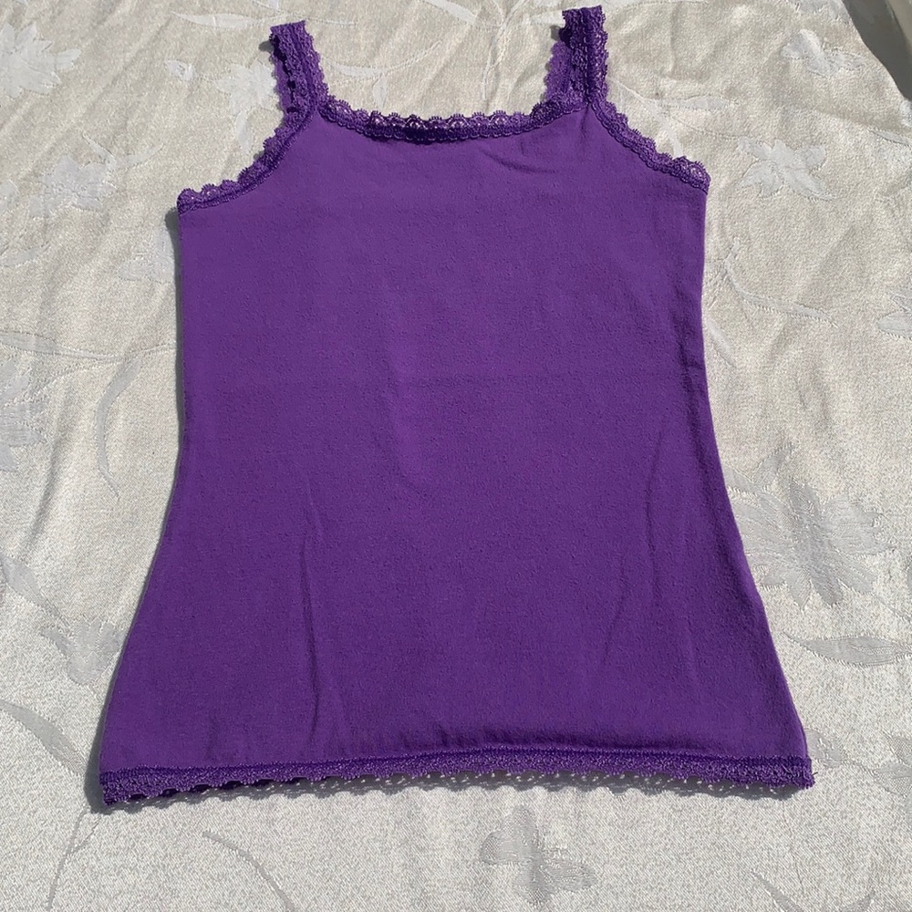 PS Aeropostale Girls 6 purple lace trim tank/cami